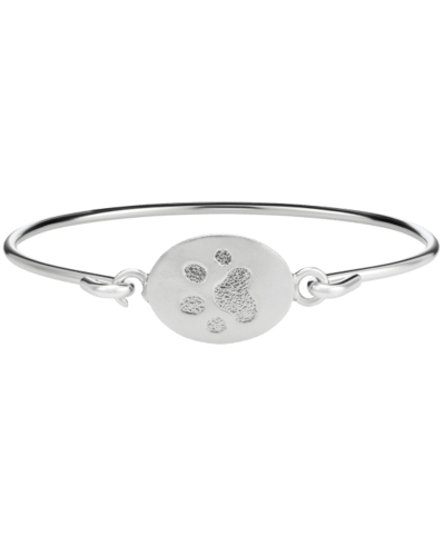 Pet Paw Print Sterling Bangle Bracelet